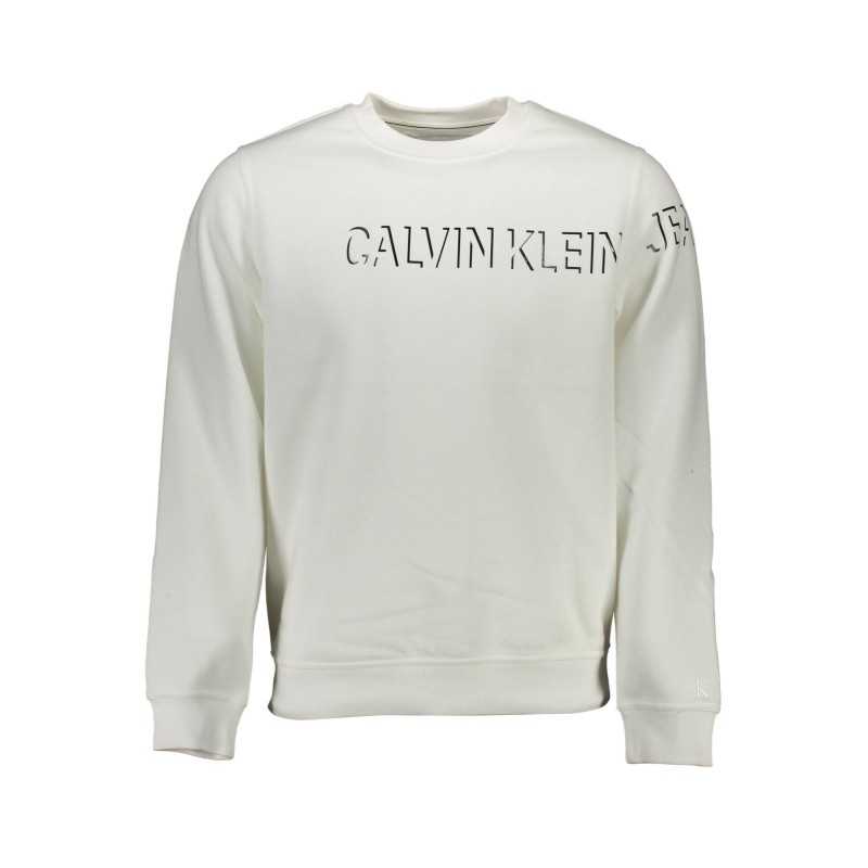 CALVIN KLEIN SWEATSHIRT WITHOUT ZIP MAN WHITE