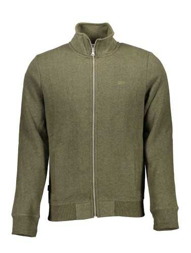 SUPERDRY FELPA CON ZIP UOMO VERDE