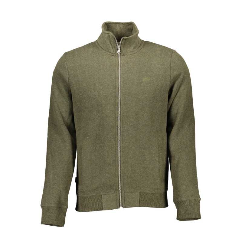 SUPERDRY FELPA CON ZIP UOMO VERDE