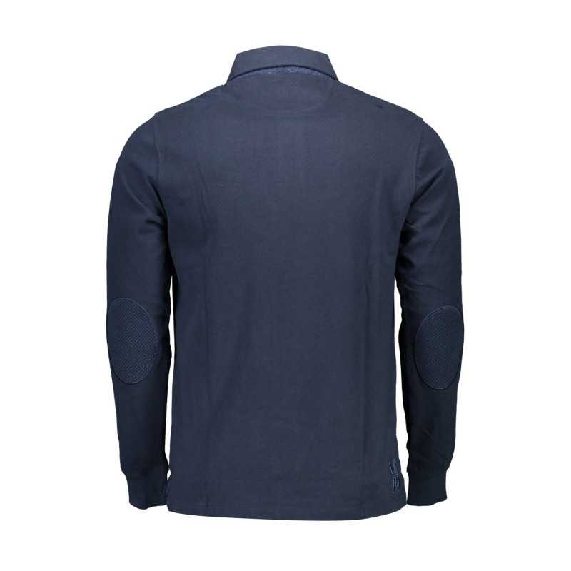 US BLUE MEN'S LONG SLEEVE POLO SHIRT