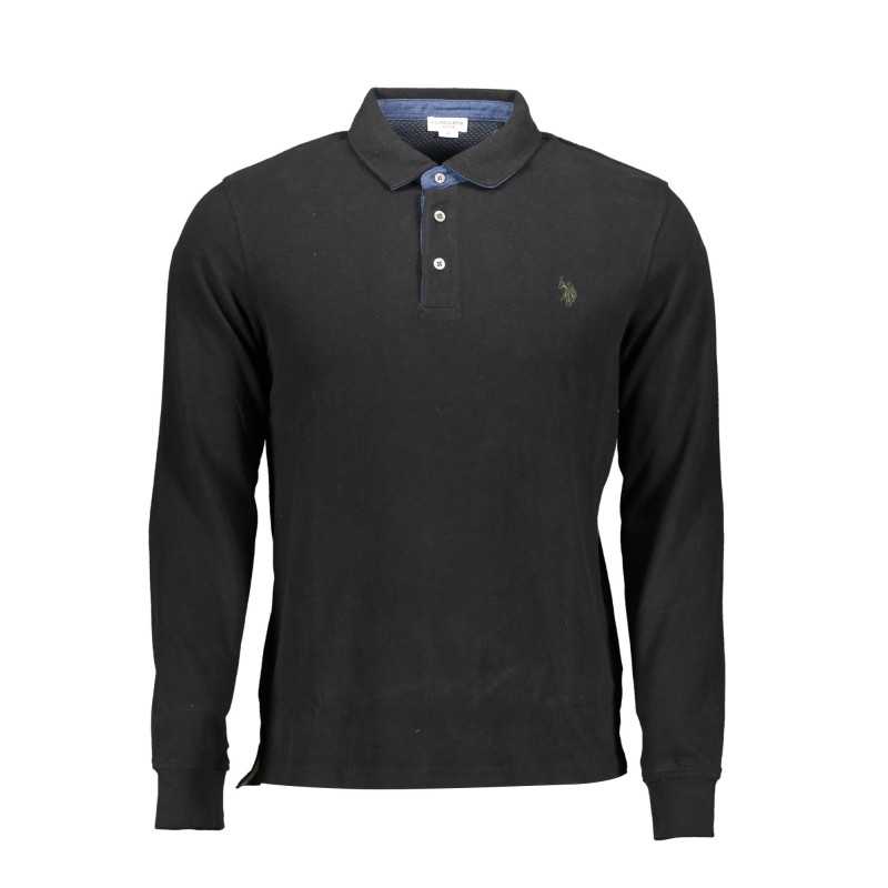 US POLO LONG SLEEVE POLO SHIRT MAN BLACK