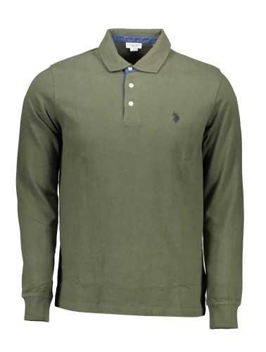 US POLO SHIRT LONG SLEEVE MEN'S GREEN