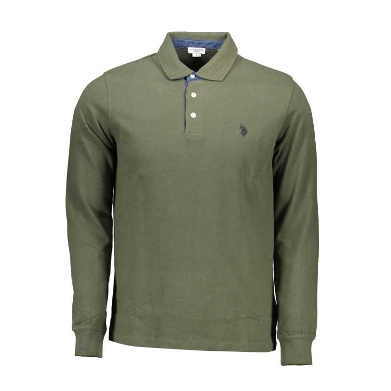 US POLO SHIRT LONG SLEEVE MEN'S GREEN