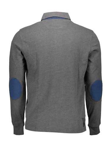 US POLO SHIRT LONG SLEEVE MEN'S GRAY