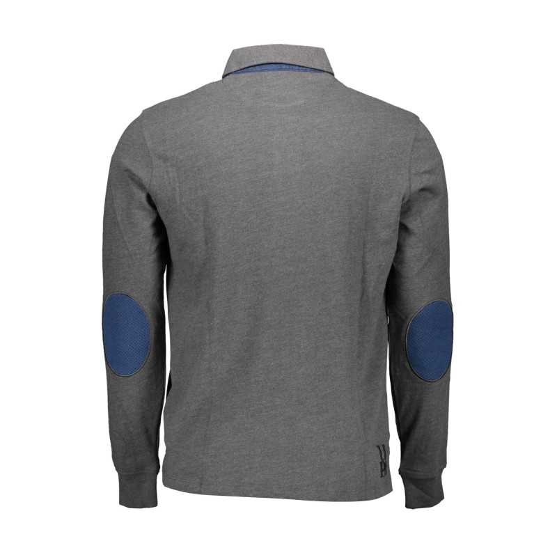 US POLO SHIRT LONG SLEEVE MEN'S GRAY