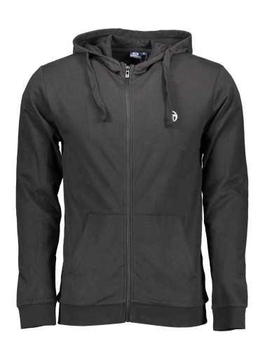 SERGIO TACCHINI MEN'S BLACK SWEATSHIRT WITH ZIP