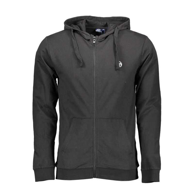 SERGIO TACCHINI MEN'S BLACK SWEATSHIRT WITH ZIP