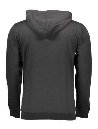 SERGIO TACCHINI MEN'S BLACK SWEATSHIRT WITH ZIP