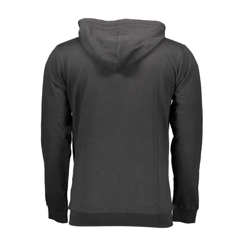 SERGIO TACCHINI MEN'S BLACK SWEATSHIRT WITH ZIP