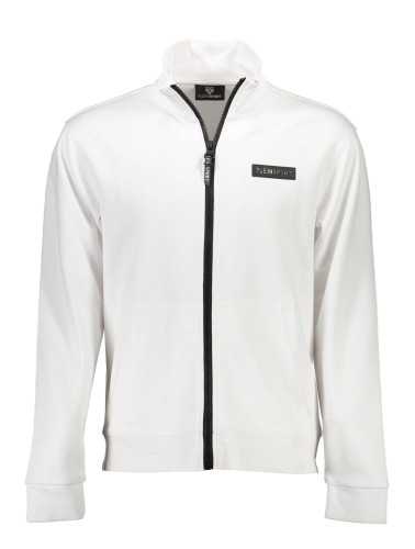 PLEIN SPORT SWEATSHIRT WITH ZIP MAN WHITE