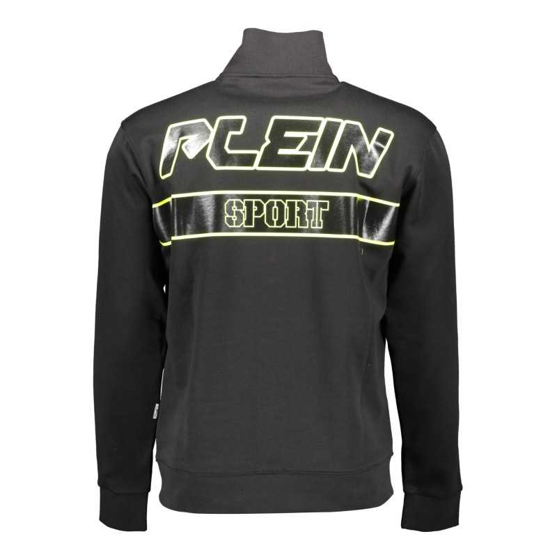 PLEIN SPORT SWEATSHIRT WITH ZIP MAN BLACK