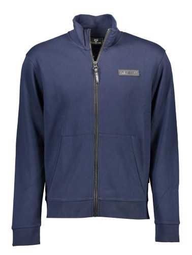 PLEIN SPORT MEN'S BLUE SWEATSHIRT WITH ZIP