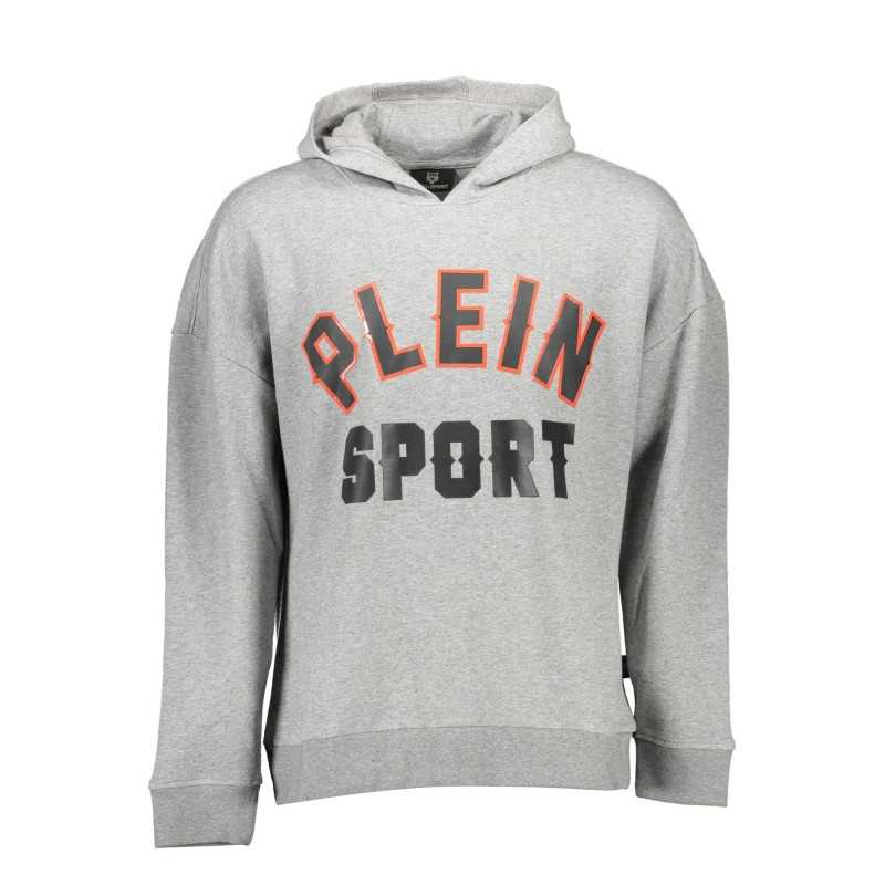 PLEIN SPORT SWEATSHIRT WITHOUT ZIP MAN GRAY