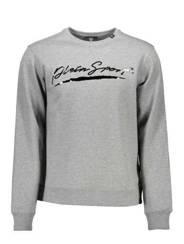 PLEIN SPORT SWEATSHIRT WITHOUT ZIP MAN GRAY