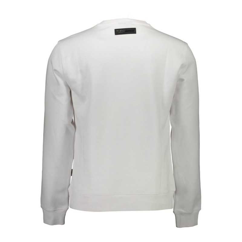 PLEIN SPORT SWEATSHIRT WITHOUT ZIP MAN WHITE