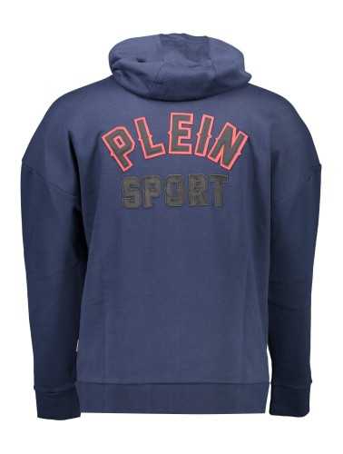 PLEIN SPORT MEN'S BLUE SWEATSHIRT WITH ZIP