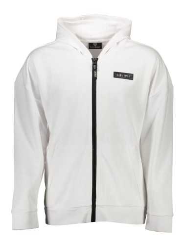 PLEIN SPORT SWEATSHIRT WITH ZIP MAN WHITE