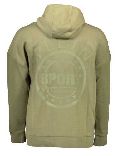 PLEIN SPORT SWEATSHIRT WITH ZIP MAN GREEN