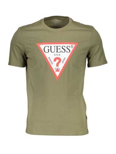 GUESS JEANS T-SHIRT MANICHE CORTE UOMO VERDE