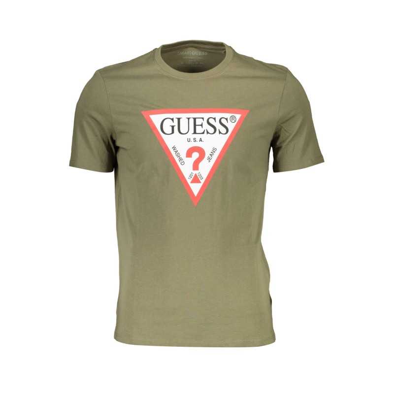 GUESS JEANS T-SHIRT MANICHE CORTE UOMO VERDE