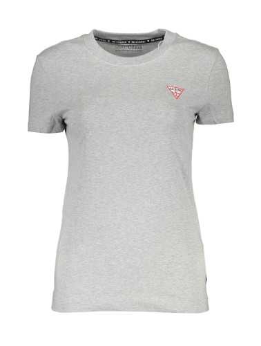 GUESS JEANS T-SHIRT MANICHE CORTE DONNA GRIGIO