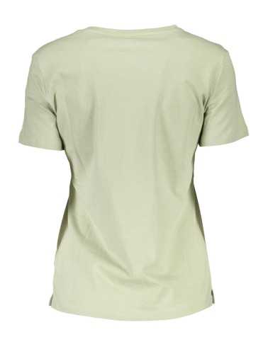 GUESS JEANS T-SHIRT MANICHE CORTE DONNA VERDE