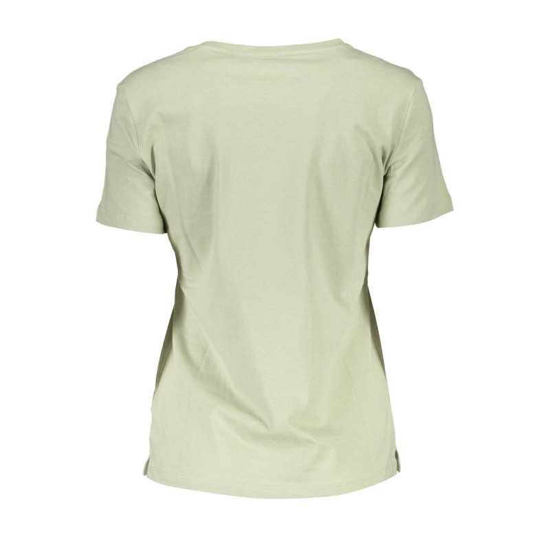 GUESS JEANS T-SHIRT MANICHE CORTE DONNA VERDE