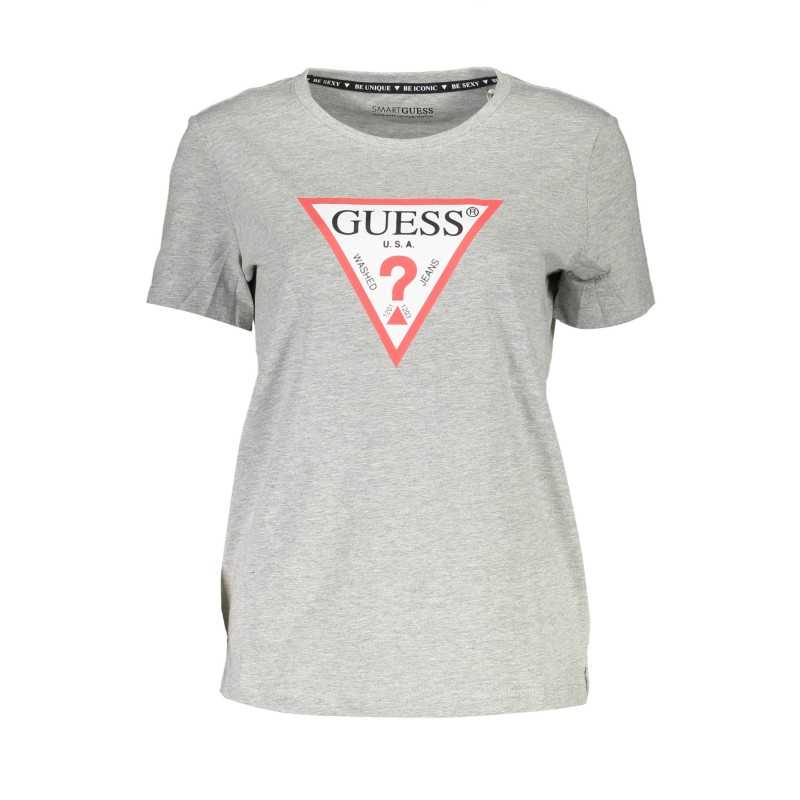 GUESS JEANS WOMEN'S SHORT SLEEVE T-SHIRT GRAY