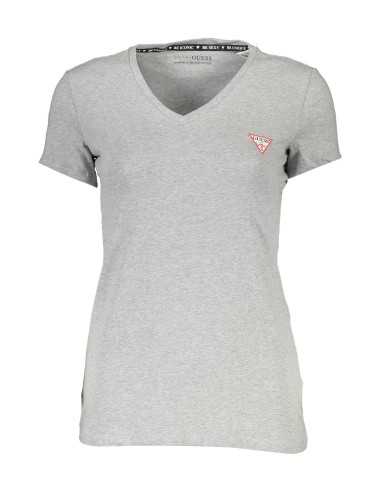 GUESS JEANS T-SHIRT MANICHE CORTE DONNA GRIGIO