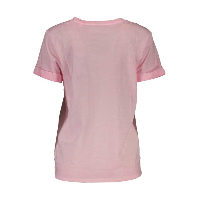 GUESS JEANS T-SHIRT MANICHE CORTE DONNA ROSA