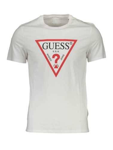 GUESS JEANS T-SHIRT MANICHE CORTE UOMO BIANCO