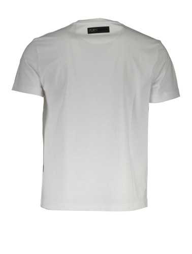 PLEIN SPORT WHITE MEN'S SHORT SLEEVE T-SHIRT