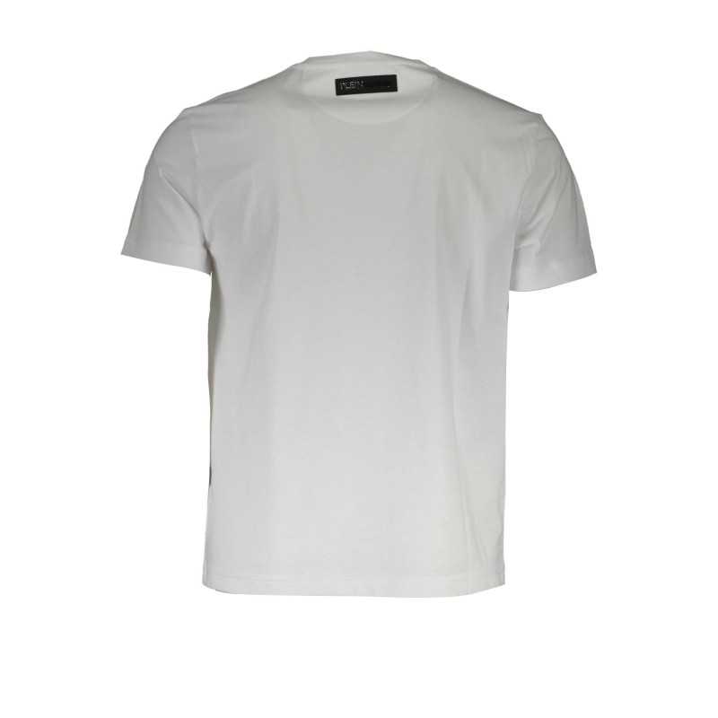 PLEIN SPORT WHITE MEN'S SHORT SLEEVE T-SHIRT