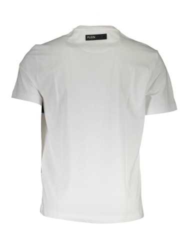 PLEIN SPORT WHITE MEN'S SHORT SLEEVE T-SHIRT