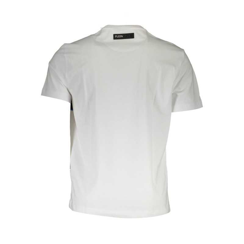 PLEIN SPORT WHITE MEN'S SHORT SLEEVE T-SHIRT