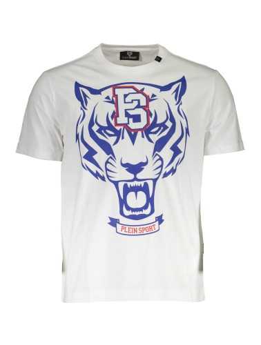 PLEIN SPORT WHITE MEN'S SHORT SLEEVE T-SHIRT