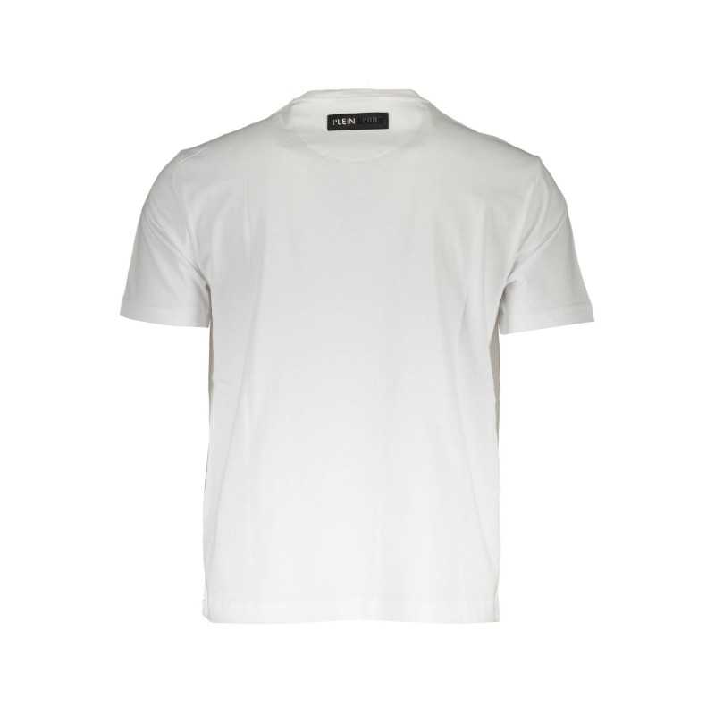 PLEIN SPORT WHITE MEN'S SHORT SLEEVE T-SHIRT