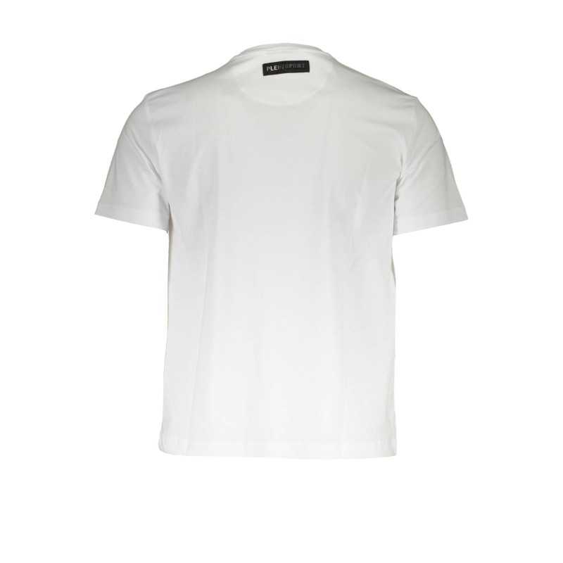 PLEIN SPORT WHITE MEN'S SHORT SLEEVE T-SHIRT