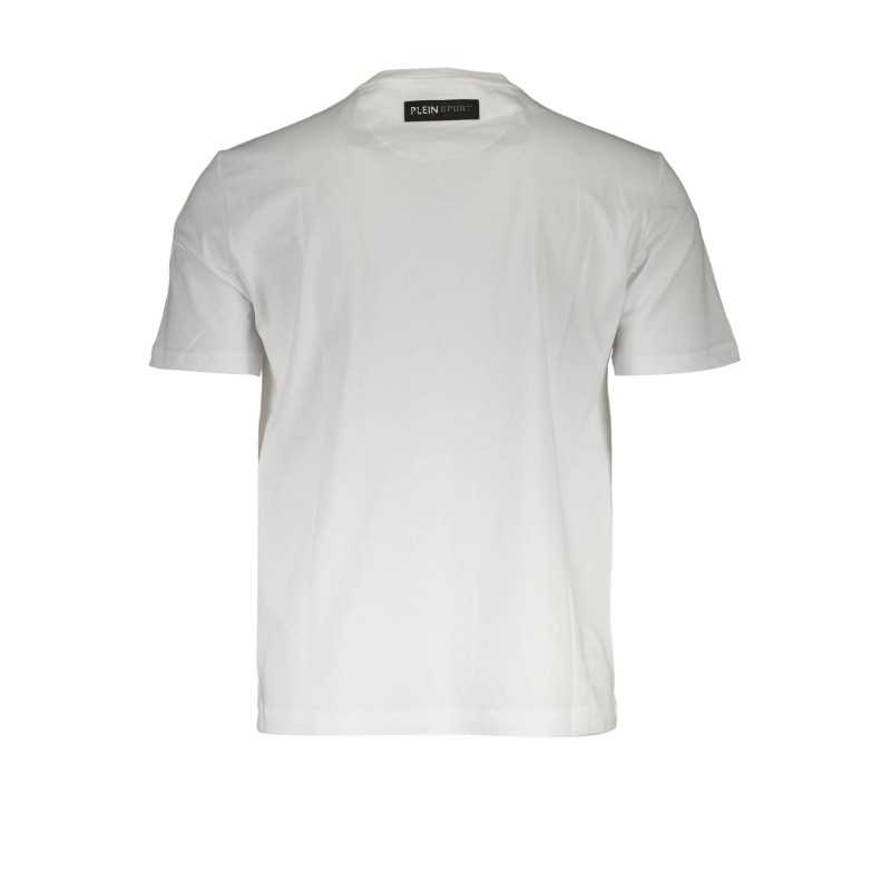 PLEIN SPORT WHITE MEN'S SHORT SLEEVE T-SHIRT