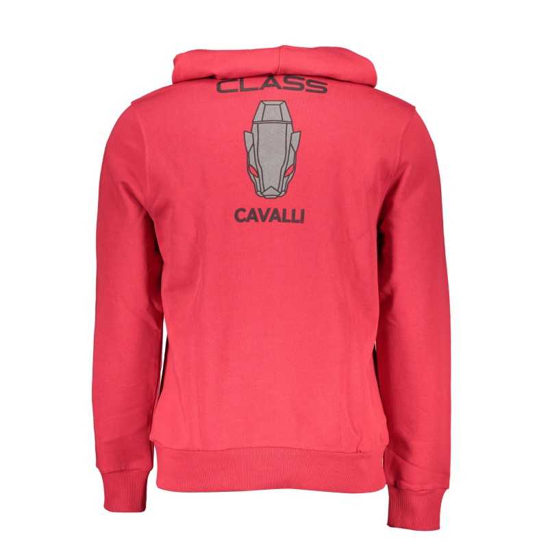 CAVALLI CLASS FELPA SENZA ZIP UOMO ROSSO