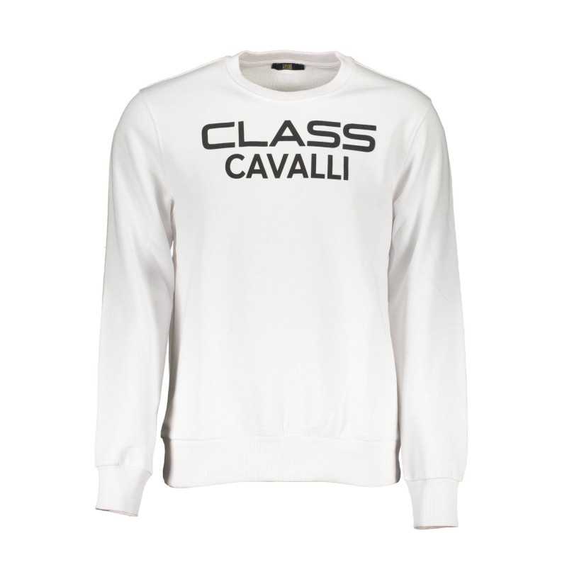 CAVALLI CLASS FELPA SENZA ZIP UOMO BIANCO