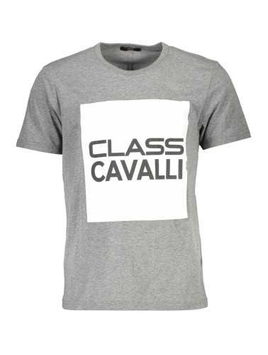 CAVALLI CLASS MEN'S SHORT SLEEVE T-SHIRT GRAY