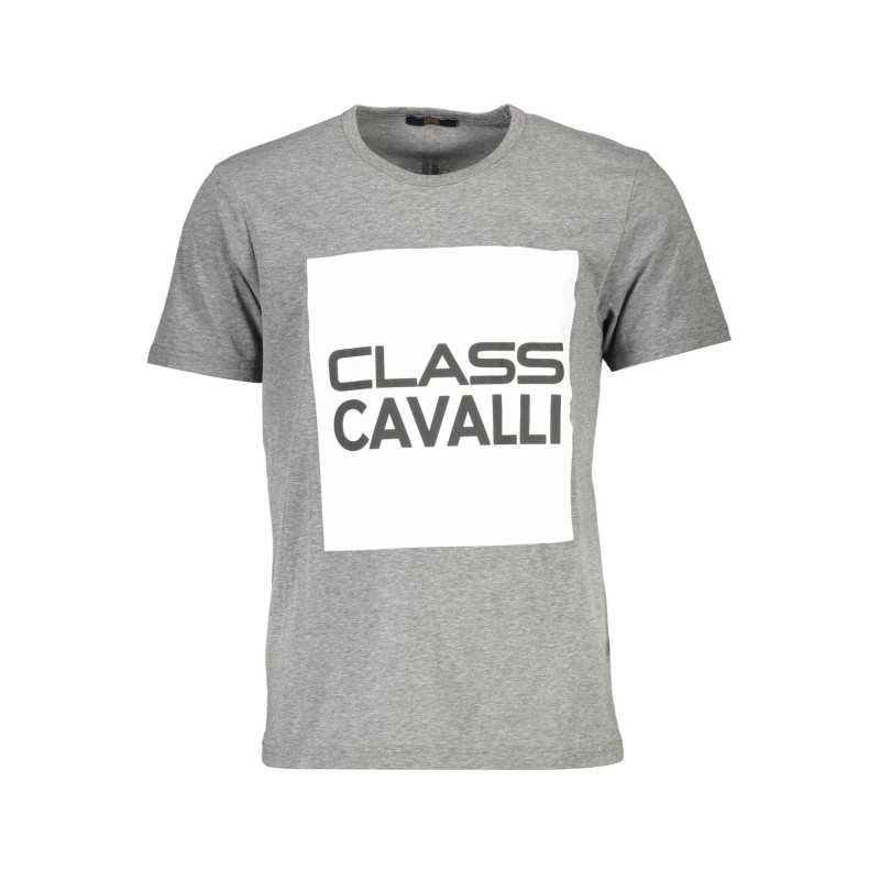 CAVALLI CLASS MEN'S SHORT SLEEVE T-SHIRT GRAY