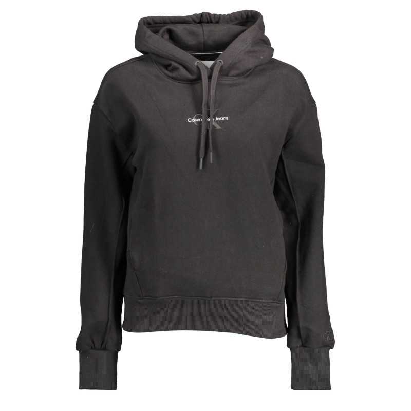 CALVIN KLEIN SWEATSHIRT WITHOUT ZIP WOMAN BLACK