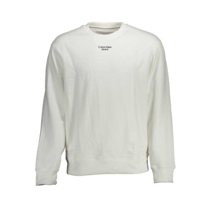 CALVIN KLEIN SWEATSHIRT WITHOUT ZIP MAN WHITE