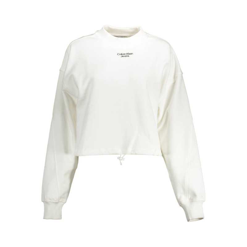 CALVIN KLEIN SWEATSHIRT WITHOUT ZIP WOMAN WHITE