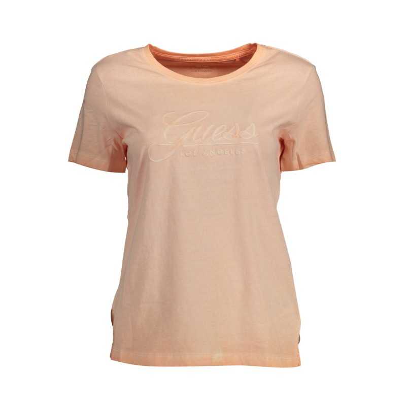 GUESS JEANS WOMEN'S SHORT SLEEVE T-SHIRT PINK