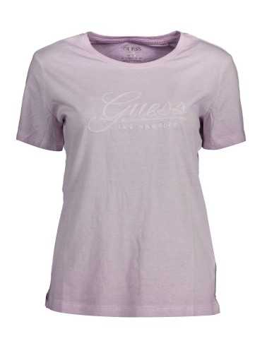 GUESS JEANS T-SHIRT MANICHE CORTE DONNA ROSA