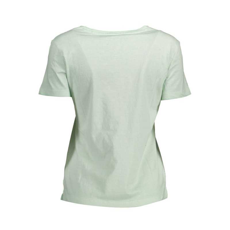 GUESS JEANS T-SHIRT MANICHE CORTE DONNA VERDE