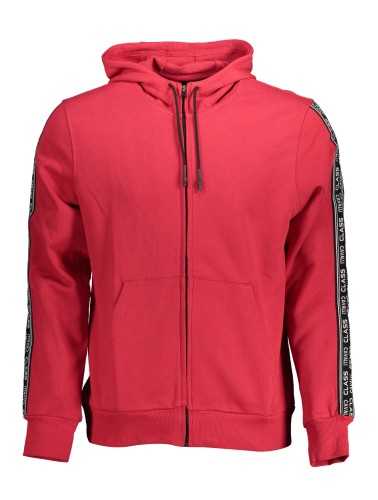 CAVALLI CLASS FELPA CON ZIP UOMO ROSSO